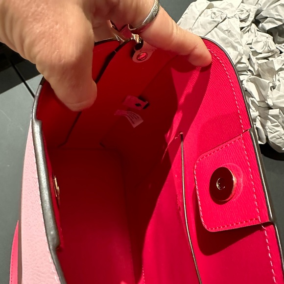 Kate Spade palm pink color block large bucket bag. NWT - Picture 12 of 12